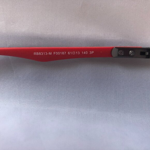 Ray-Ban Ferrari RB8313M-001-87 – Black/Red Sunglasses, Brand New - Picture 5 of 12